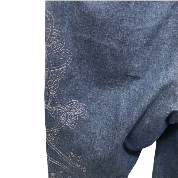 St. John Couture Embroidered Legs Jeans - Picture 5 of 6